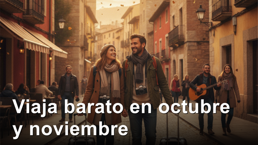 Turistas explorando ciudad europea asequible en otono 2026