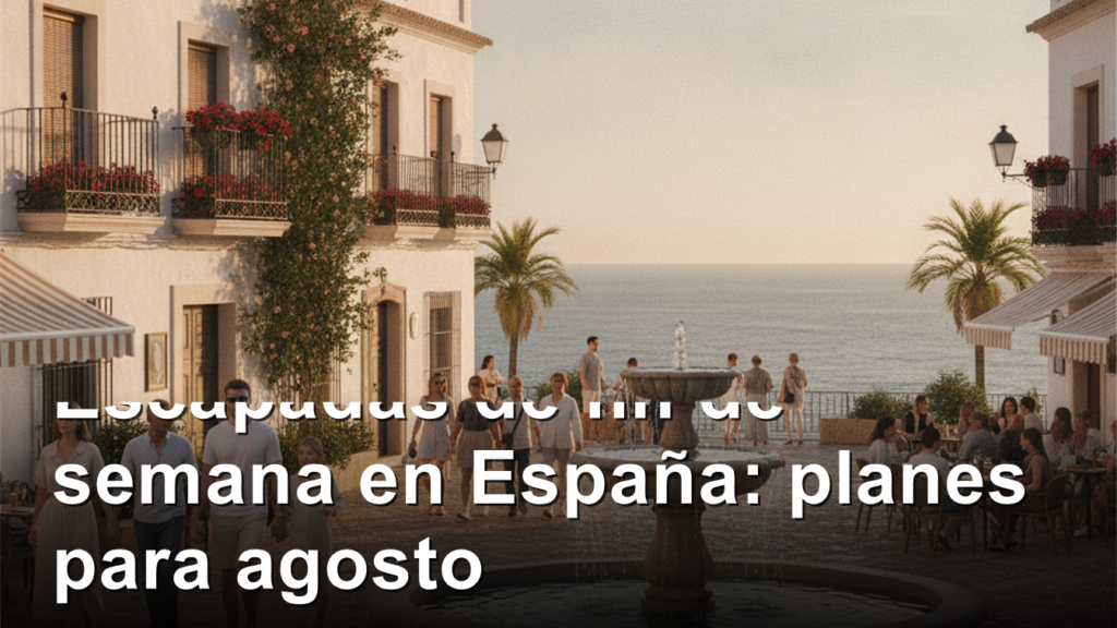 Escapadas de fin de semana en Espana agosto 2026