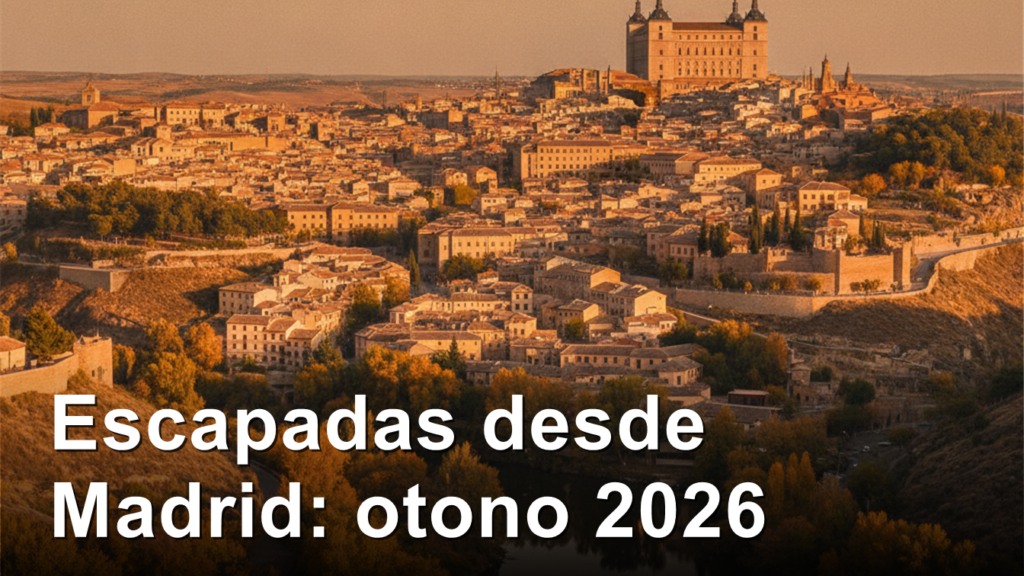 Escapadas de fin de semana desde Madrid en otono con vistas a Toledo