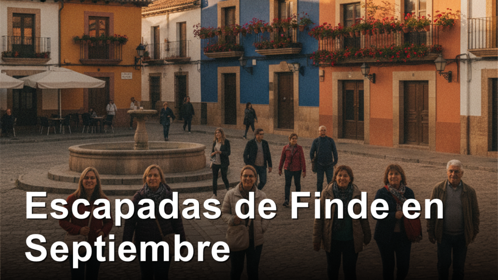 Escapada de fin de semana en un pueblo de Espana al atardecer