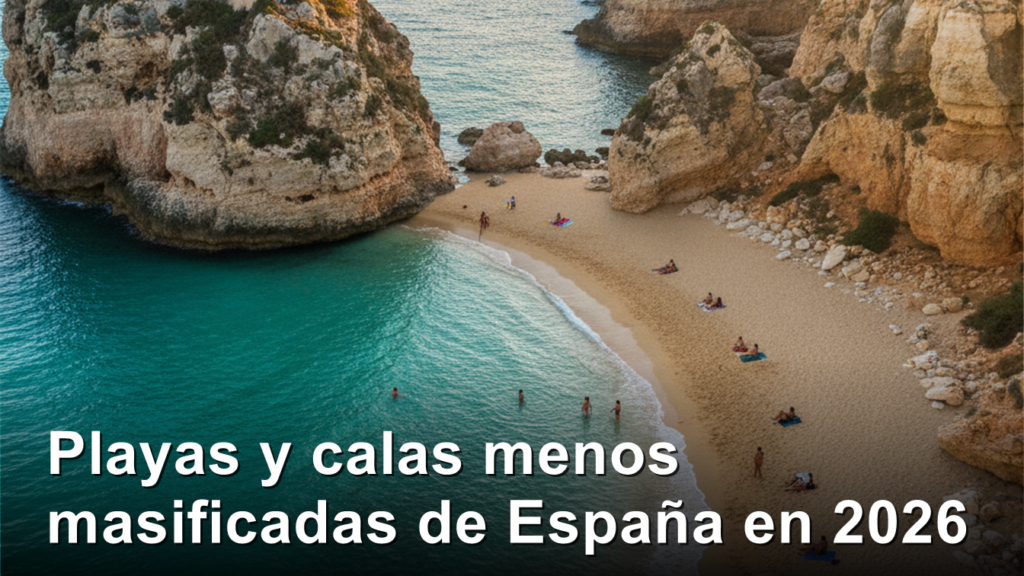 Cala escondida de aguas turquesa en la costa de Espana