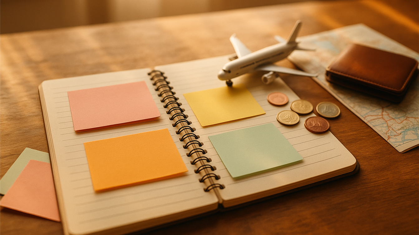 Cuaderno de planificacion de presupuesto de viaje familiar