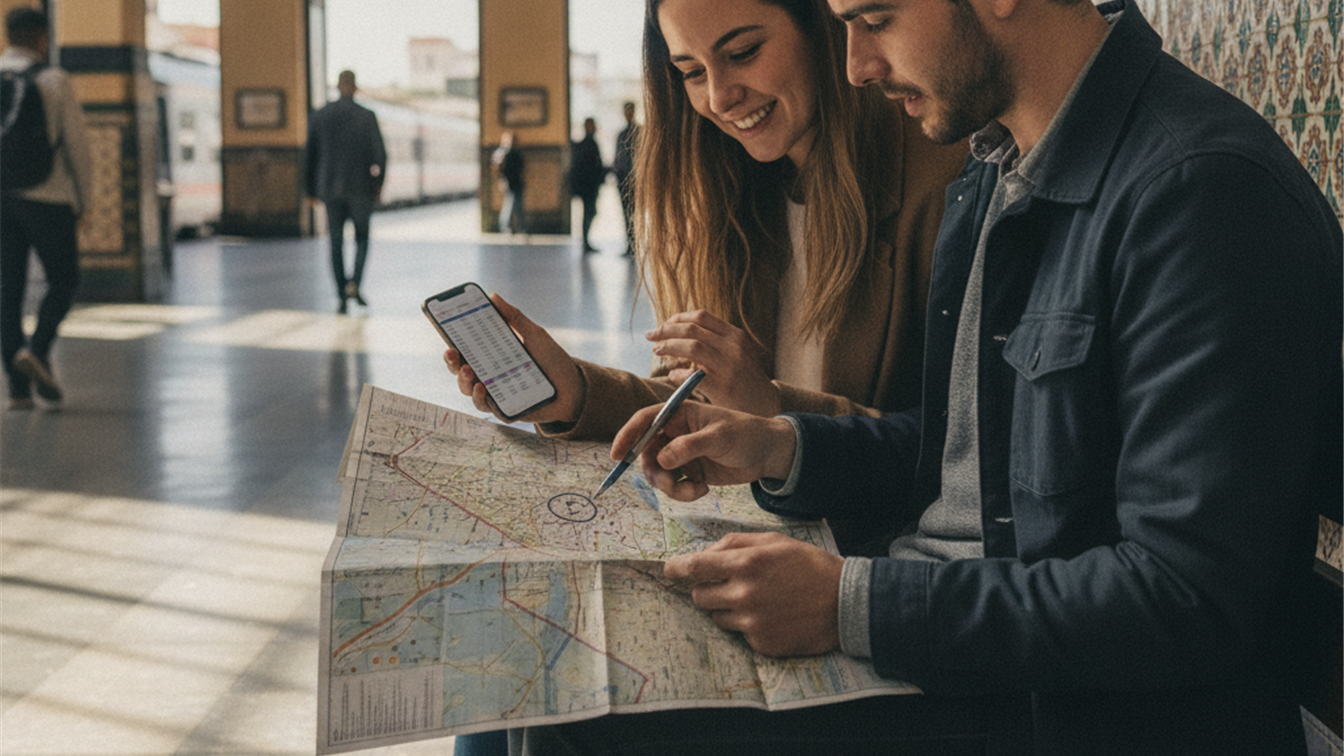 Planificar presupuesto de viaje con mapa y movil