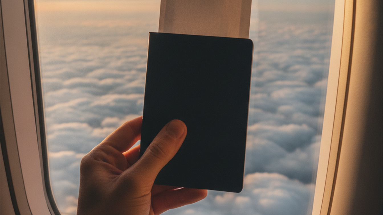 Tarjeta de embarque y pasaporte vuelo barato