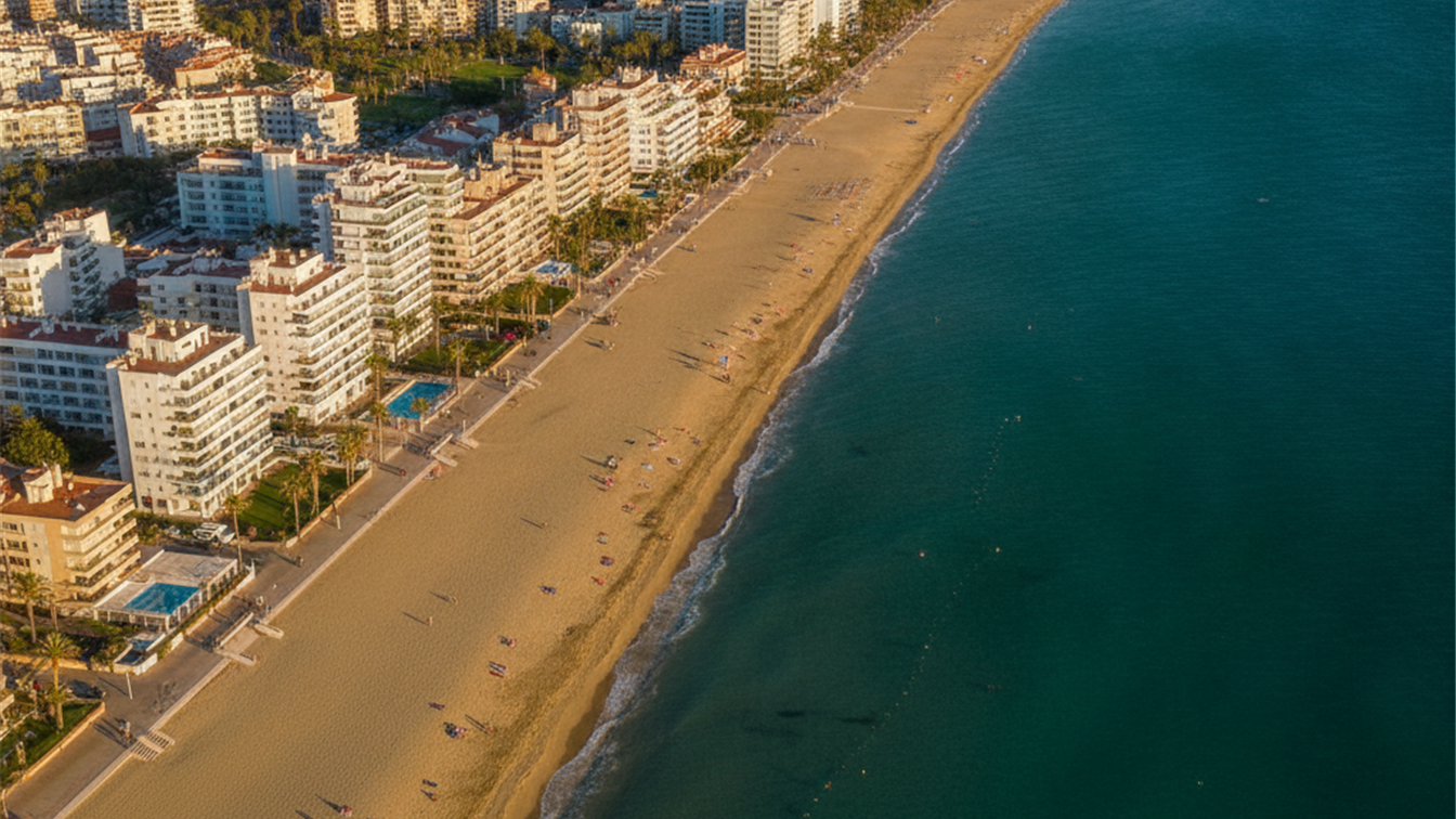 Vista aerea de Oropesa del Mar en Castellon, primer destino Imserso 2026