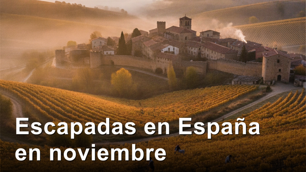 autumn escape in a Spanish village in November