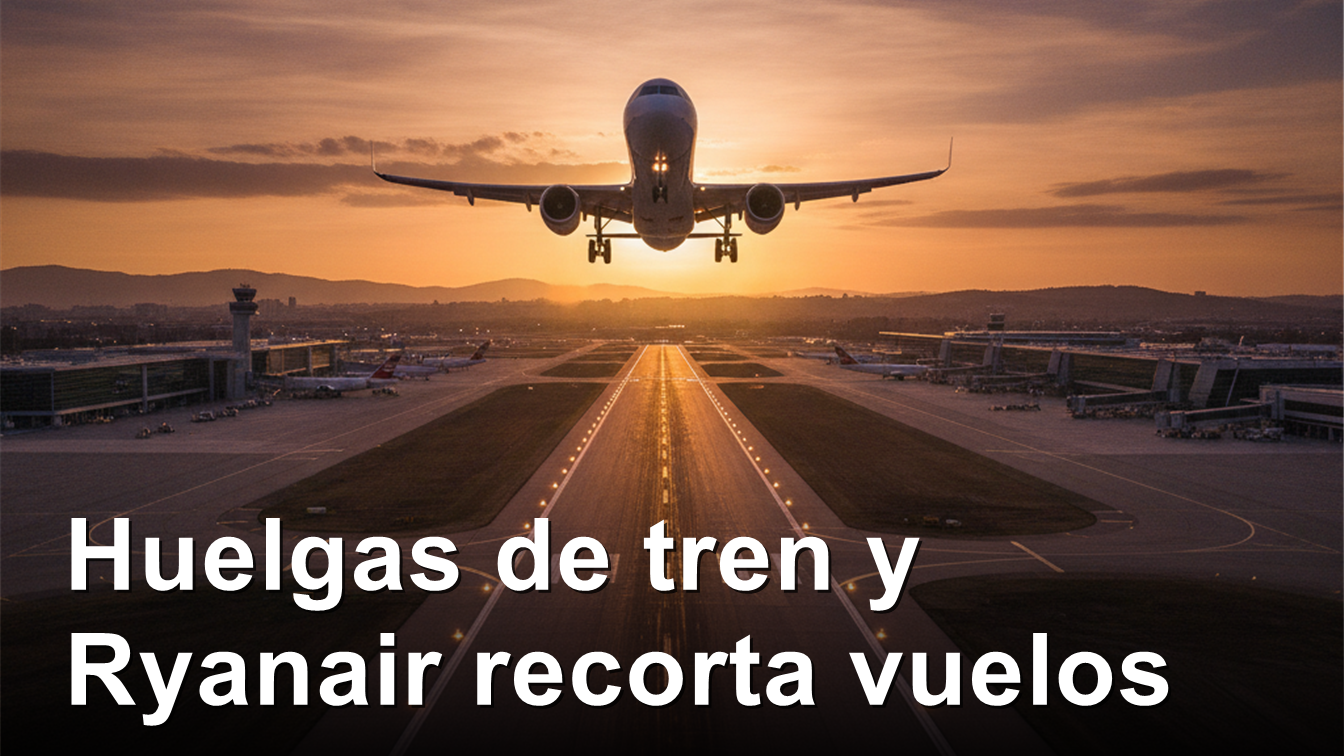 aviones en un aeropuerto europeo al atardecer