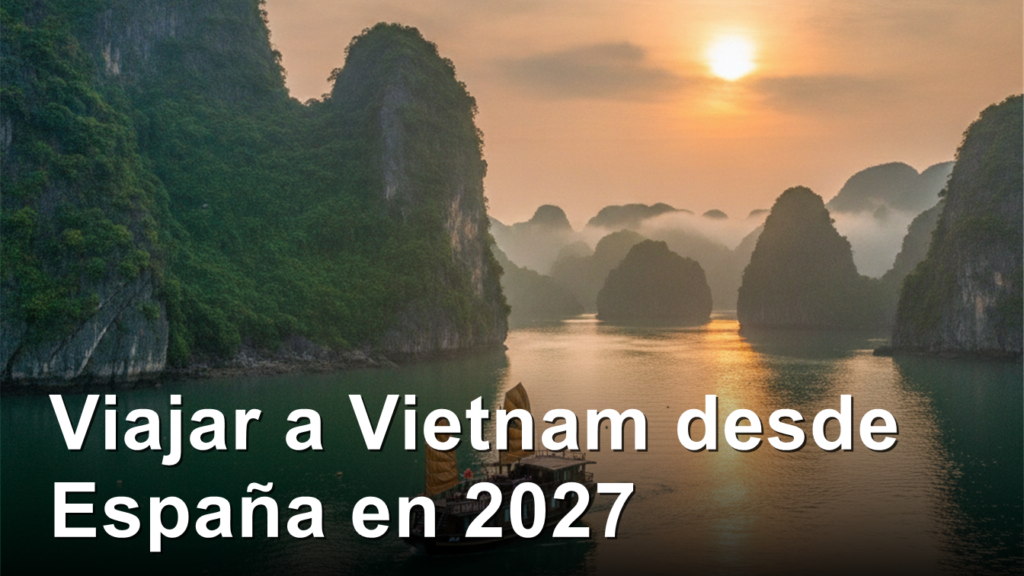 Bahia de Ha Long en Vietnam al amanecer